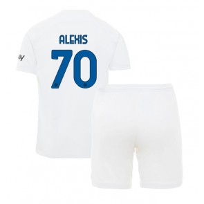Inter Milan Alexis Sanchez #70 Koszulka Wyjazdowych Dziecięca 2023-24 Krótki Rękaw (+ Krótkie spodenki)